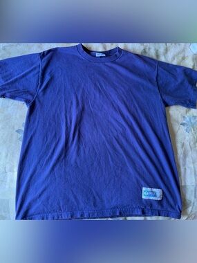 Discus Athletic Men's Blue Solid Crew Neck Short Sleeve T-Shirt Size XL